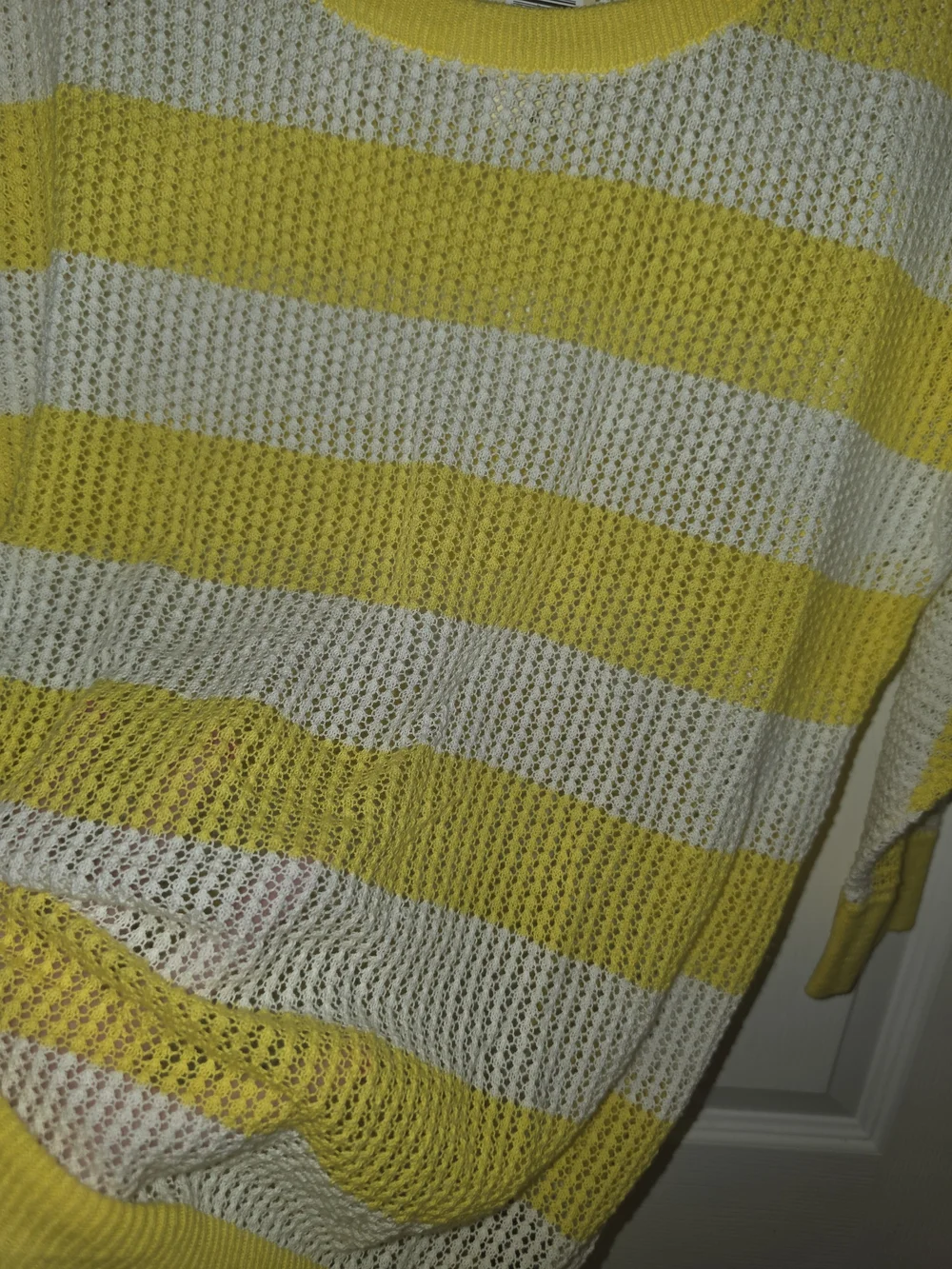 Torrid Yellow and White Striped Sweater - Women's Lightweight Knit Size 0 12 14